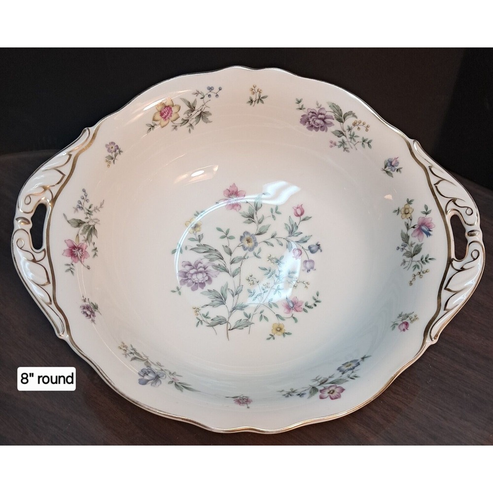Franconia Krautheim Selb Bavaria Bone China, 8.25" Vegetable Bowl, Floral Design